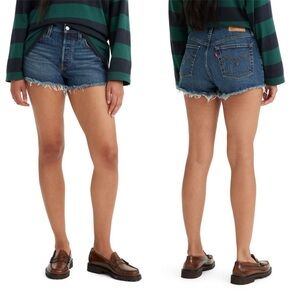 NWT Levi’s Women’s 501 Original Jean Shorts High Rise in Dark Indigo Worn In 29
